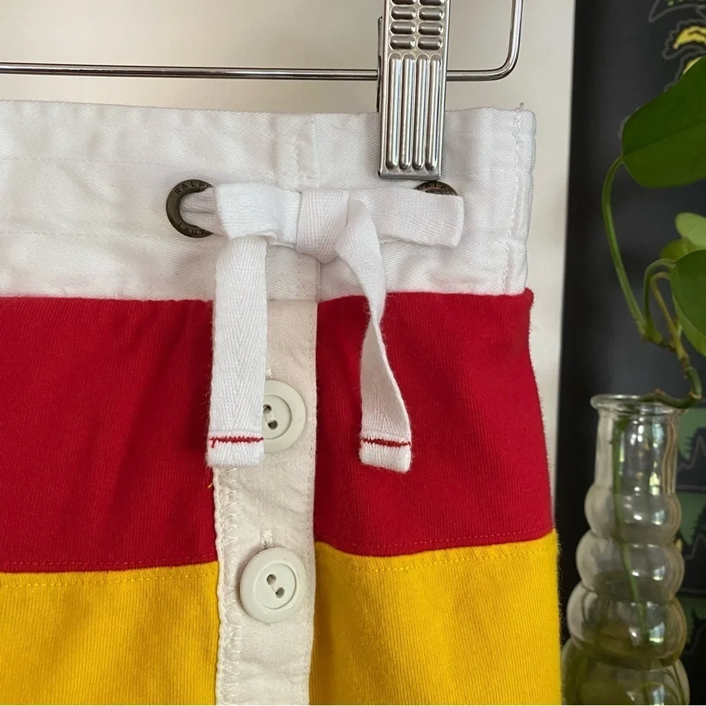 Ralph Lauren Sailing Yacht Club Yellow Red Rugby Stripe Skort Skirt